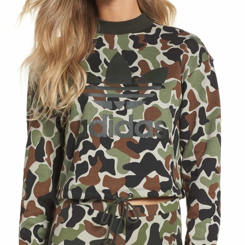 Adidas drawstring sweatshirt